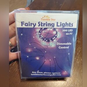 Twinkle Star Fairy String Lights with Dimmable Control
